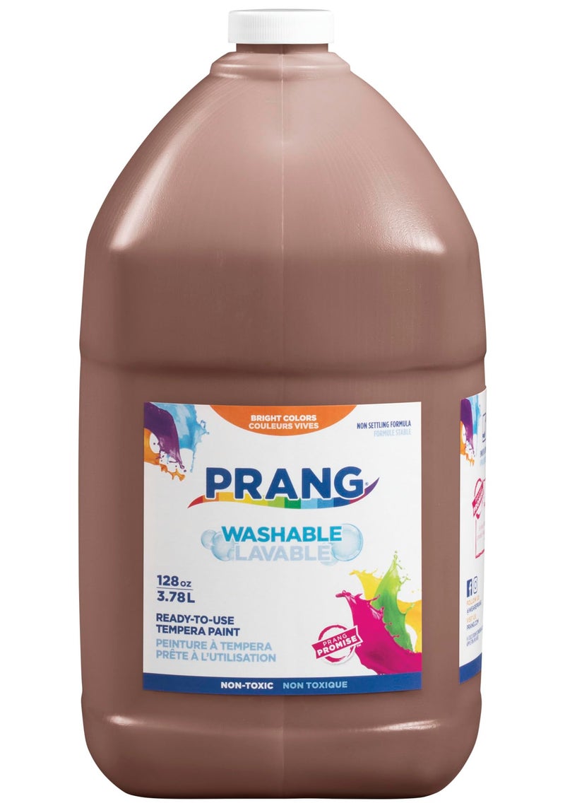 Prang Washable Tempera Paint, Brown, 128 oz. (10608) - Image 1